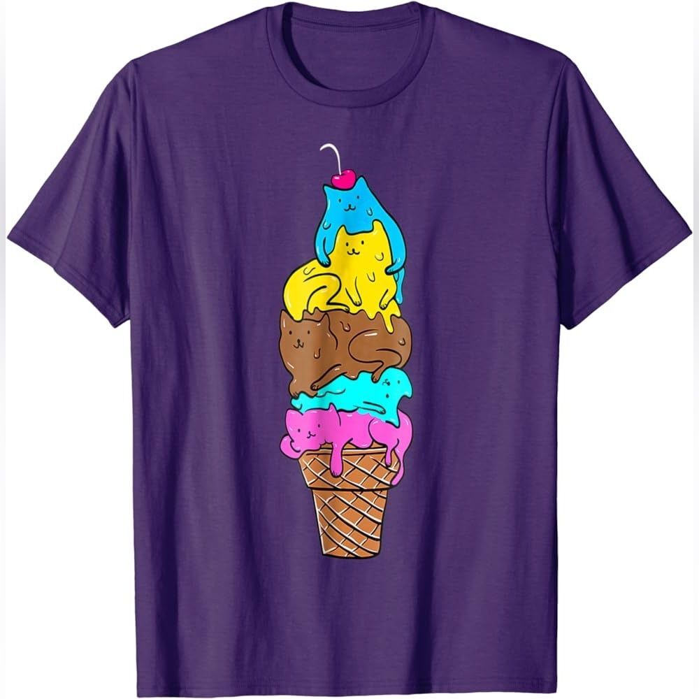 ICE CREAM CAT GRAPHIC TEE